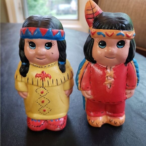 Bisque American Indian Boy & Girl Set - Picture 2 of 8